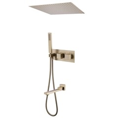 Душевая система Abber Daheim встраиваемая с верхним душем с лейкой с изливом золото матовое (AF8254G)