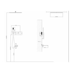 Душевая система Abber Daheim встраиваемая с верхним душем с лейкой с изливом золото матовое (AF8254G) - фото 2