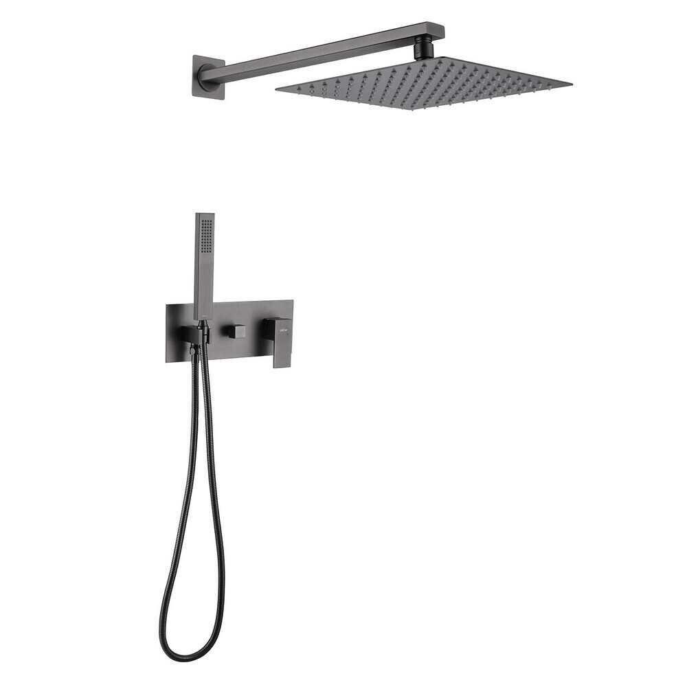 

Душевая система Abber Daheim встраиваемая с верхним душем с лейкой со смесителем никель (AF8218NG)