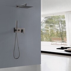 Душевая система Abber Daheim встраиваемая с верхним душем с лейкой никель (AF8218NG) - фото 3