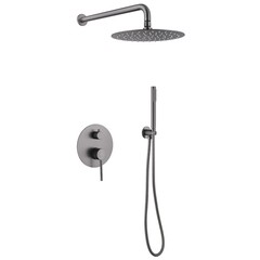 Душевая система Abber Emotion встраиваемая с верхним душем с лейкой никель (AF8818NG) - фото 1