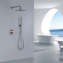 Душевая система Abber Emotion встраиваемая с верхним душем с лейкой никель (AF8818NG) - фото 3