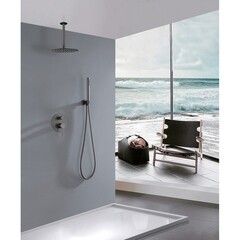 Душевая система Abber Emotion встраиваемая с верхним душем с лейкой никель (AF8821NG) - фото 2