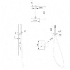 Душевая система Abber Emotion встраиваемая с верхним душем с лейкой никель (AF8821NG) - фото 3