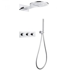 Душевая система Abber Wasser Kreis встраиваемая с верхним душем с лейкой хром (AF8151)
