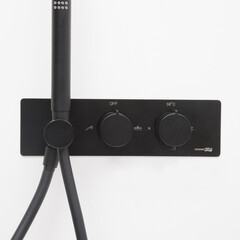 Смеситель для душа встраиваемый WasserKraft Elbe термостатический с переключателем с лейкой черный (7488 Thermo) - фото 4