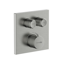 Смеситель для душа встраиваемый WasserKraft Wern термостатический с переключателем без лейки никель (4248 Thermo)