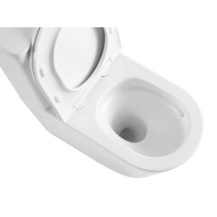 Унитаз-компакт Abber Bequem безободковый с горизонтальным выпуском с сиденьем дюропласт микролифт белый (AC1112T) - фото 7