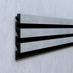 Панель декоративная из экополимера 3D 130х3000х15 мм Солид 4 UHD 01-130L микроцемент 0,39 кв.м - фото 3