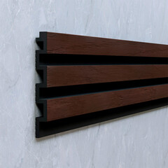 Панель декоративная из экополимера 3D 130х3000х15 мм Солид 4 UHD 01-130L дуб шоколадный 0,39 кв.м - фото 3