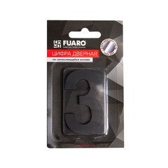 Цифра самоклеящаяся 3 Fuaro SS304 50х30 мм черная - фото 2