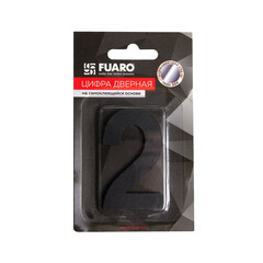 Цифра самоклеящаяся 2 Fuaro SS304 50х30 мм черная - фото 2