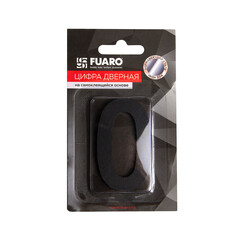 Цифра самоклеящаяся 0 Fuaro SS304 50х30 мм черная - фото 2