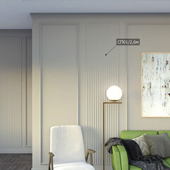 Панель декоративная из экополимера 200х2600х10 мм Bello Deco XPS СП 01/2.6 белая 0,52 кв.м - фото 2