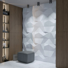 Панель декоративная из экополимера 500х500х50 мм Bello Deco Polymer СП 16 белая 0,25 кв.м - фото 3