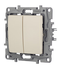 Выключатель Legrand Etika двухклавишный встраиваемый слоновая кость (672302) - фото 5