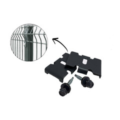 Крепление скоба-саморез для панелей 3D универсальное графитовое серое RAL 7024 - фото 2