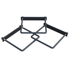 Крепление сетки/секции заборной к столбам 60х60 мм графитовое серое RAL 7024 (3 шт.) - фото 1