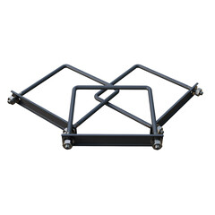 Крепление сетки/секции заборной к столбам 60х60 мм графитовое серое RAL 7024 (3 шт.) - фото 4