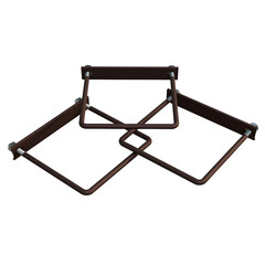 Изображение товара Крепление сетки/секции заборной к столбам 60х60 мм коричневое RAL 8017 (3 шт.)