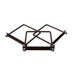 Крепление сетки/секции заборной к столбам 60х60 мм коричневое RAL 8017 (3 шт.) - фото 5