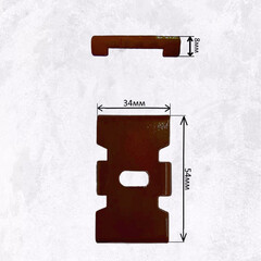 Крепление скоба-саморез для панелей 3D универсальное коричневое RAL 8017 - фото 4