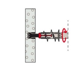 Дюбель для листовых материалов Fischer DuoBlade 15x44 мм нейлон с шурупом (4 шт.) - фото 15