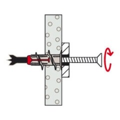 Дюбель для листовых материалов Fischer DuoBlade 15x44 мм нейлон с шурупом (4 шт.) - фото 14