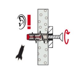 Дюбель для листовых материалов Fischer DuoBlade 15x44 мм нейлон с шурупом (4 шт.) - фото 12