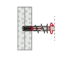 Дюбель для листовых материалов Fischer DuoBlade 15x44 мм нейлон с шурупом (4 шт.) - фото 11