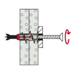 Дюбель для листовых материалов Fischer DuoBlade 15x44 мм нейлон с шурупом (4 шт.) - фото 10