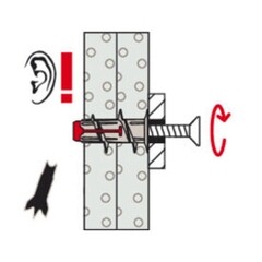 Дюбель для листовых материалов Fischer DuoBlade 15x44 мм нейлон с шурупом (4 шт.) - фото 9
