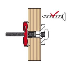 Дюбель для листовых материалов Fischer DuoTec 10x40 мм нейлон (20 шт.) - фото 6