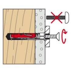 Дюбель для листовых материалов Fischer DuoTec 10x40 мм нейлон (20 шт.) - фото 7