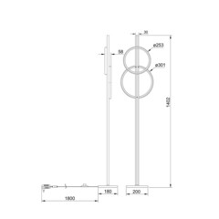 Торшер Arte Lamp E27 24 Вт черный IP20 (A3913PN-24BK) - фото 2