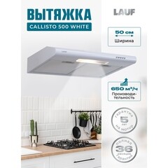 Кухонная вытяжка подвесная Lauf Callisto 500 White 50 см белая - фото 12