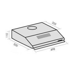 Кухонная вытяжка подвесная Lauf Callisto 500 White 50 см белая - фото 2