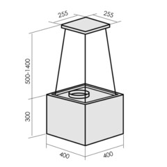 Кухонная вытяжка островная Lauf Orion 400 Island Black 40 см черная - фото 3