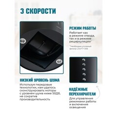 Кухонная вытяжка цилиндрическая Lauf Andromeda 350 Inox 35,2 см черная - фото 12