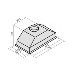 Кухонная вытяжка встраиваемая Lauf Mars 600 Inox 60 см нержавеющая сталь - фото 2