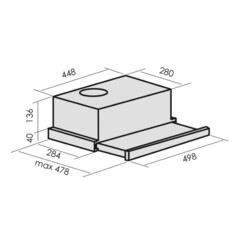 Кухонная вытяжка встраиваемая Lauf Luna 500 Black 50 см черная - фото 2