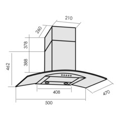 Кухонная вытяжка купольная Lauf Taurus 500 Black 50 см черная - фото 3