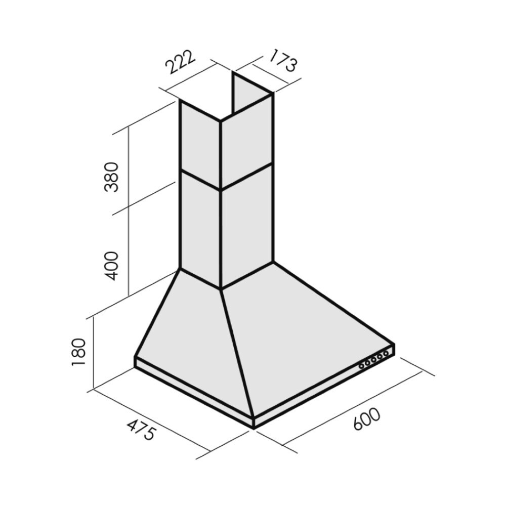 

Кухонная вытяжка купольная Lauf Atlas 600 Black 60 см черная (6221), Черный