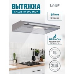 Кухонная вытяжка подвесная Lauf Callisto 600 Inox 60 см нержавеющая сталь - фото 12