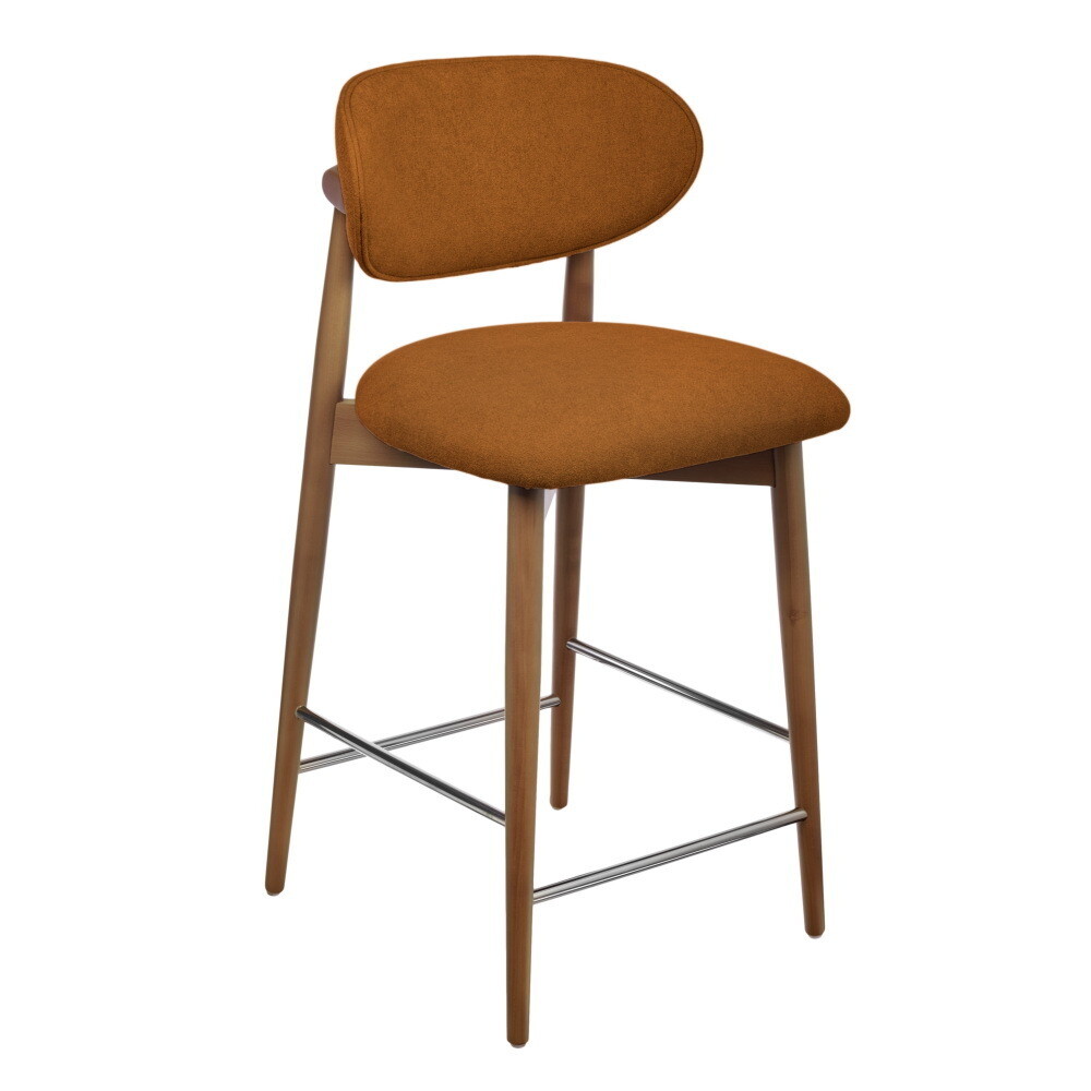 Изображение товара Стул полубарный Lucas 3 из бука с тканью букле и высокой устойчивостью