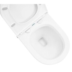 Унитаз подвесной Abber Bequem безободковый белый с сиденьем дюропласт микролифт с импульсным смывом (AC1108P) - фото 5