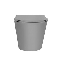 Унитаз подвесной Abber Bequem безободковый серый матовый с сиденьем дюропласт микролифт смыв торнадо (AC1102TMG) - фото 5