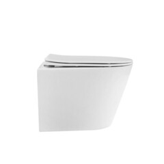 Унитаз подвесной Abber Bequem безободковый белый матовый с сиденьем дюропласт микролифт смыв торнадо (AC1102TMW) - фото 7