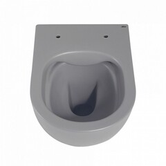 Унитаз подвесной Abber Bequem безободковый серый матовый с сиденьем дюропласт микролифт смыв торнадо (AC1101TMG) - фото 4