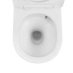 Унитаз подвесной Abber Bequem безободковый белый матовый с сиденьем дюропласт микролифт смыв торнадо (AC1100TMW) - фото 4